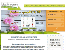 Tablet Screenshot of bibliorganics.com